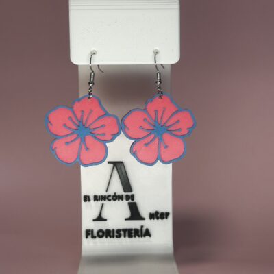 Pendientes Hibiscu Rosa